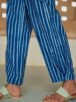 Blue Mirage Pleated Pants