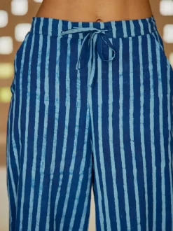 Blue Mirage Pleated Pants
