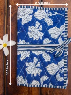 Blue Peony Foldable Jewellery Pouch