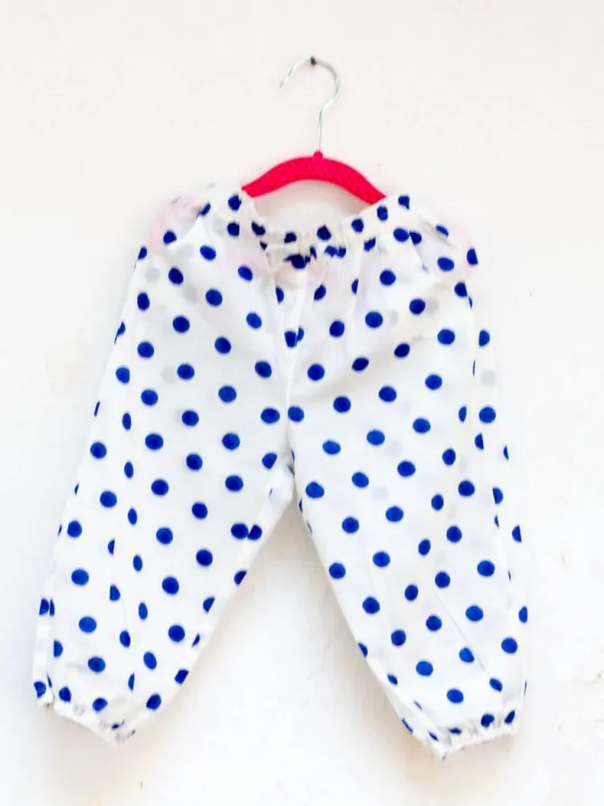 Blue Polka Organic Cotton Comfort Pants