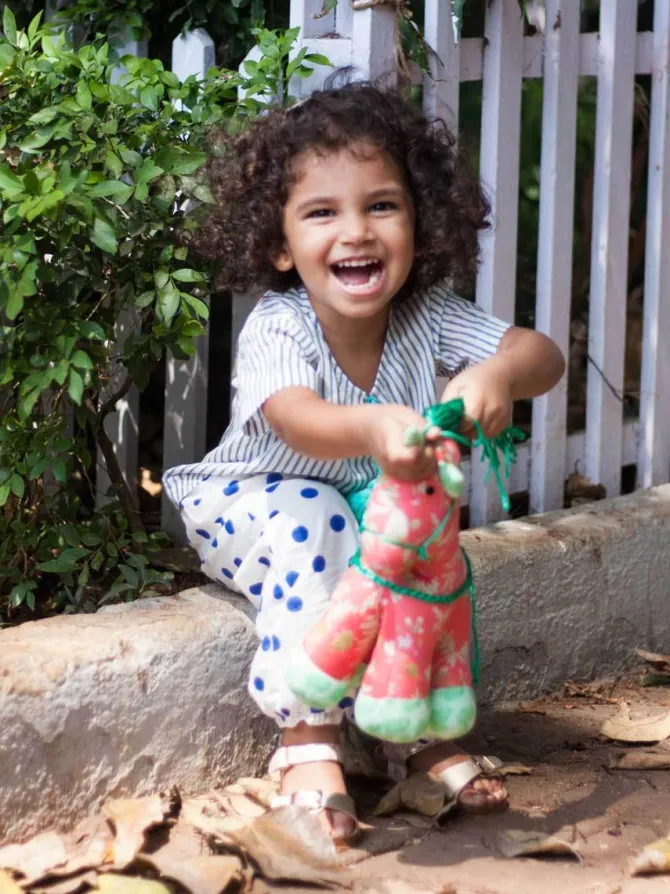 Blue Polka Organic Cotton Comfort Pants