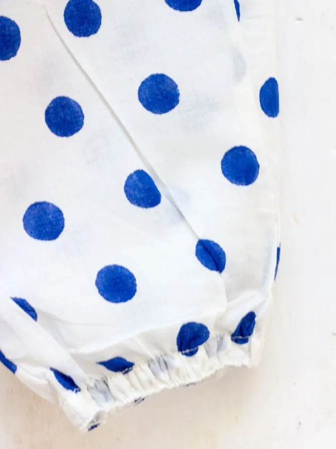 Blue Polka Organic Cotton Comfort Pants