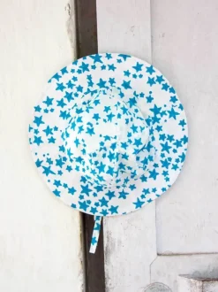 Blue Stars Block Printed Cotton Hat