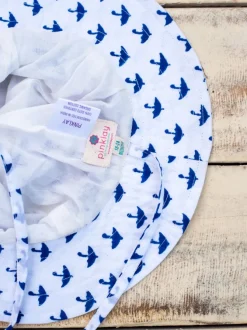 Blue Umbrella Block Printed Cotton Hat