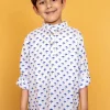 Blue Umbrella Organic Cotton Shirt Kurta with Roll Up Sleeves