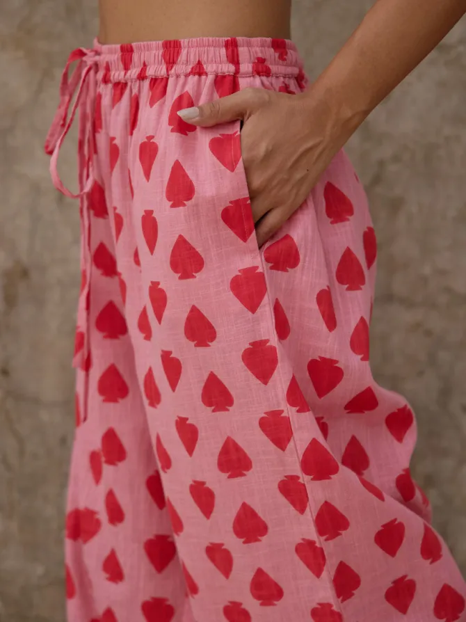 Boundless Heart Cotton Palazzo Pants