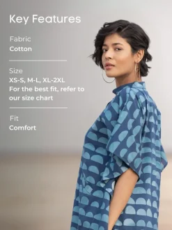 Brinda Cotton Kaftan Shirt Dress