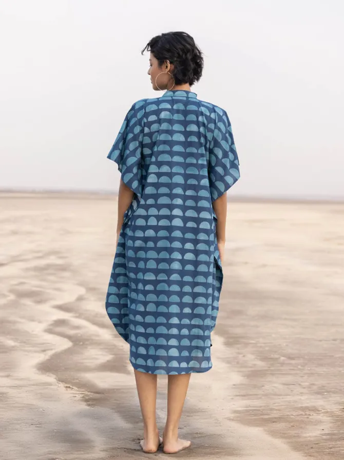 Brinda Cotton Kaftan Shirt Dress