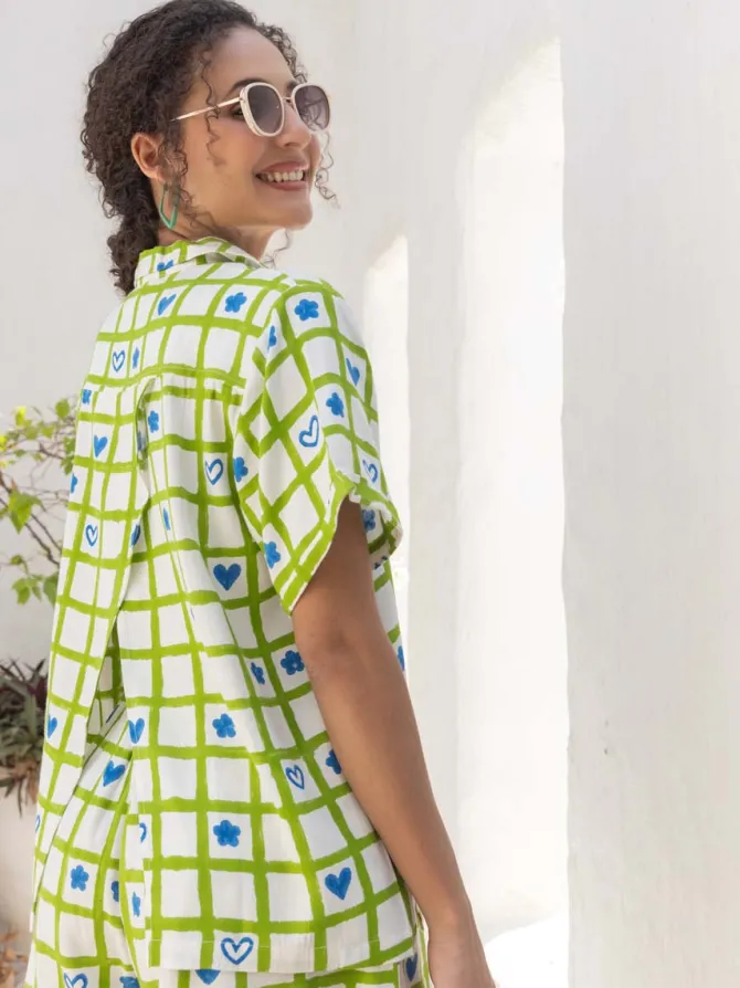 Brittany Hand Block Printed Co-ord Set of 2