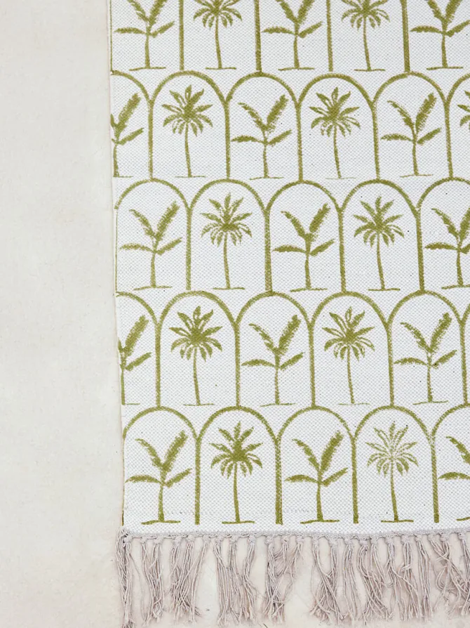 Camel Trail Cotton Dhurrie Rug