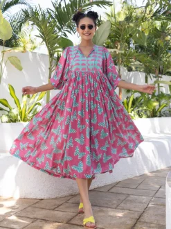 Candy Printed Cotton Maxi Dress