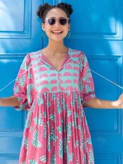 Candy Printed Cotton Maxi Dress