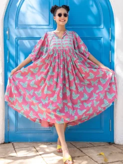 Candy Printed Cotton Maxi Dress