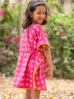 Carol Organic Cotton Block Printed Kaftan For Kids