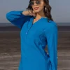 Celeste Solid Blue Top