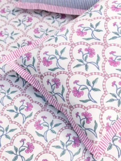 Champakali Block Printed Cotton Bedsheet