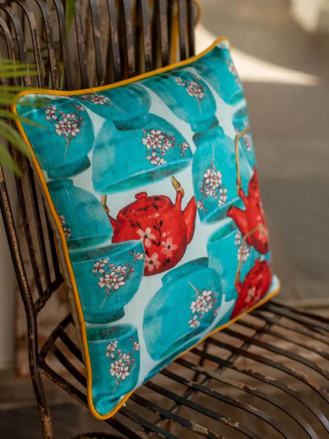 Chanoyu Cotton Cushion Cover - 16 Inch