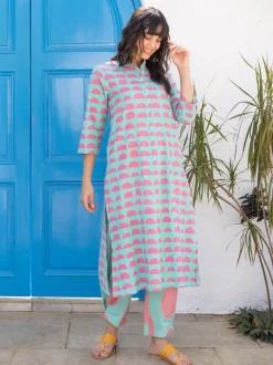 Cherry Sorbet Printed Cotton Kurta