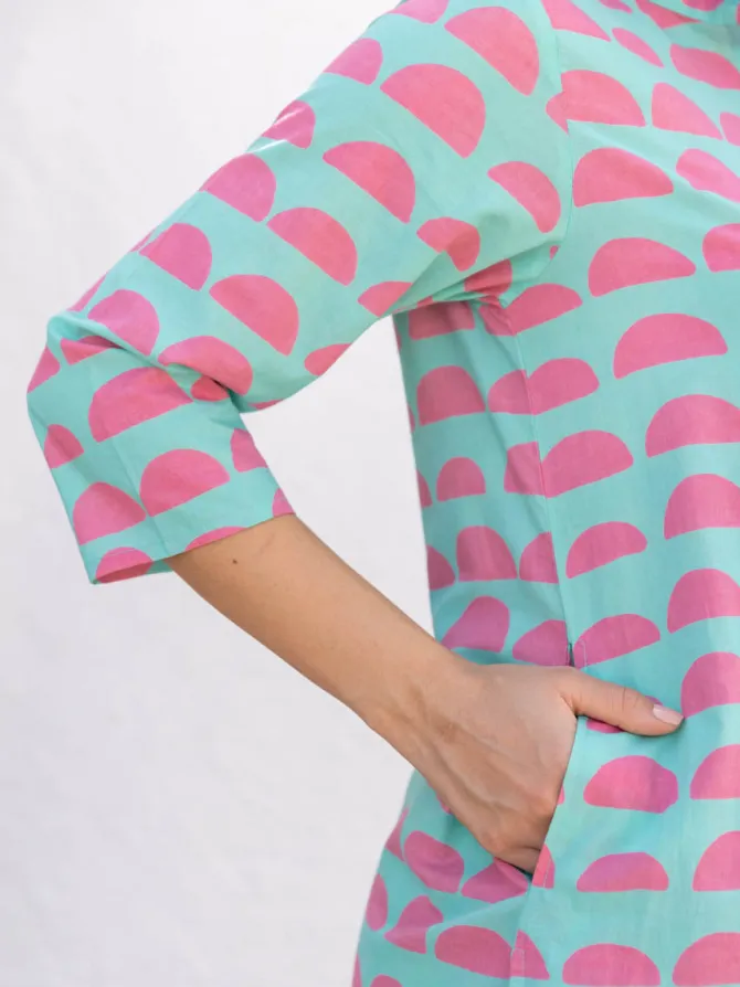 Cherry Sorbet Printed Cotton Kurta
