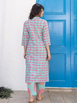 Cherry Sorbet Printed Cotton Kurta