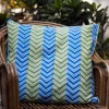 Chevron Block Printed Cotton Cushion Cover - 24 Inch