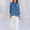 Classic Indigo Stripes Dabu Modal Shirt