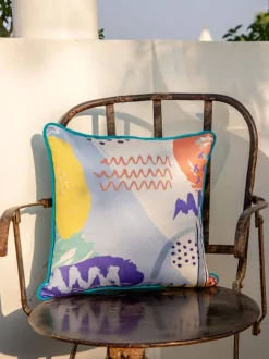 Color Wand Cotton Cushion Cover - 16 Inch
