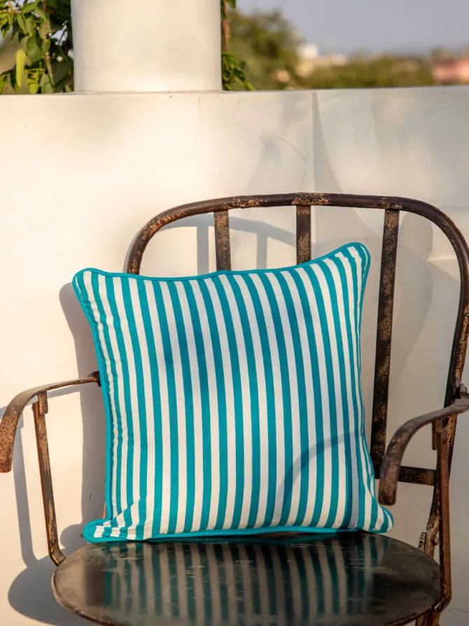 Color Wand Cotton Cushion Cover - 16 Inch