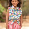 Confetti Sleeveless Tip-up Top