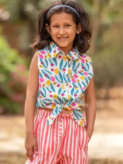 Confetti Sleeveless Tip-up Top