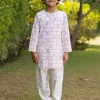Cooper Cotton Block Printed Long Kurta Pyjama Set