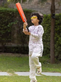 Cooper Cotton Block Printed Long Kurta Pyjama Set