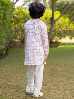 Cooper Cotton Block Printed Long Kurta Pyjama Set