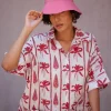 Coral Solid Pink Bucket Hat