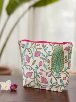 Dilbar Pine Cotton Travel Pouch