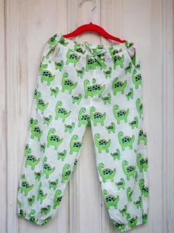 Dino Green Organic Cotton Comfort Pants