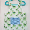 Dino Organic Cotton Block Printed Dungarees