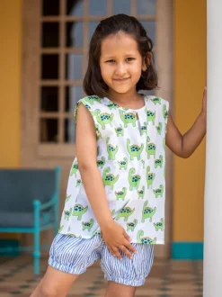 Dino Organic Cotton Top & Shorts Set