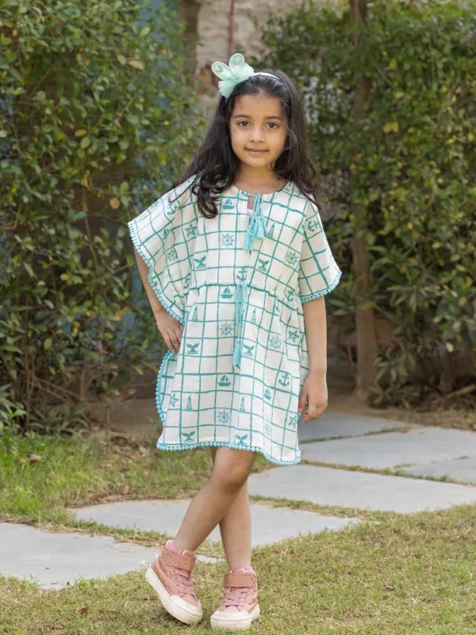 Dora Organic Cotton Block Printed Kaftan