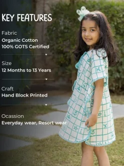 Dora Organic Cotton Block Printed Kaftan