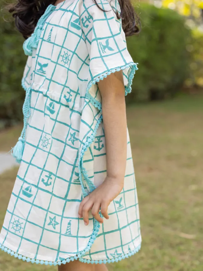 Dora Organic Cotton Block Printed Kaftan