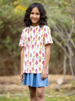 Dory Organic Cotton Block Printed T-shirt