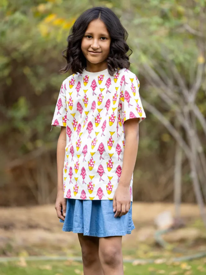 Dory Organic Cotton Block Printed T-shirt