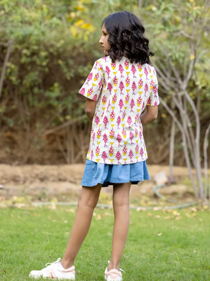 Dory Organic Cotton Block Printed T-shirt