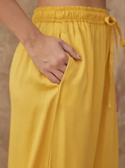 Dream Yellow Modal Palazzo Pants