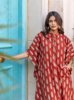Eka Block Printed Cotton Shirt Dress