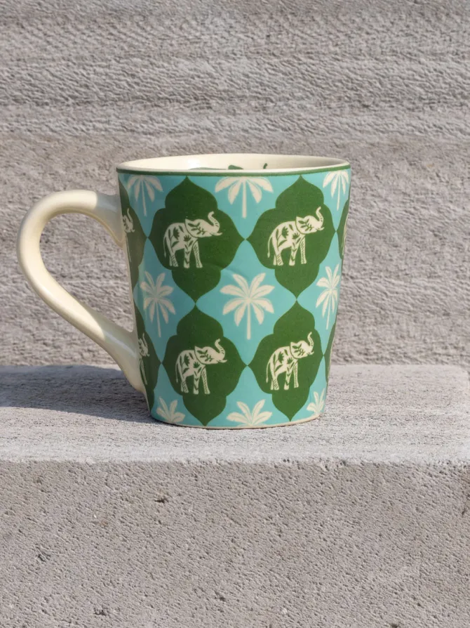 Elephant Stroll Ceramic Mug