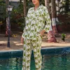 Emerald Block Printed Co-ord Set of 2