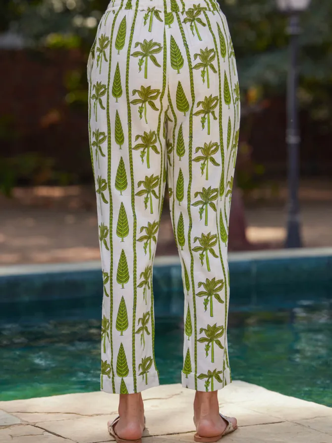 Emerald Block Printed Co-ord Set of 2