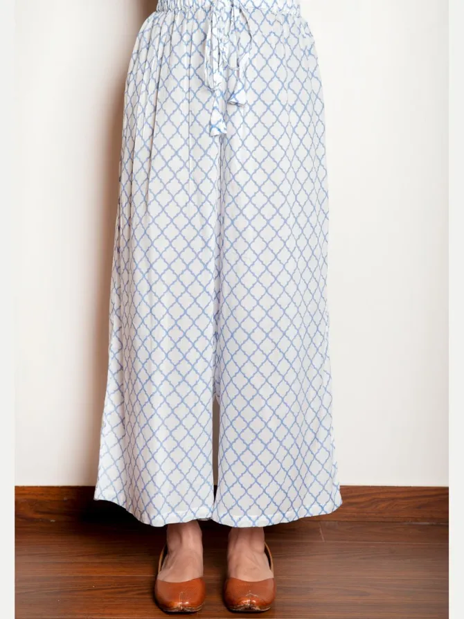 Falgun Cotton Rayon Hand Block Printed Long Kurta